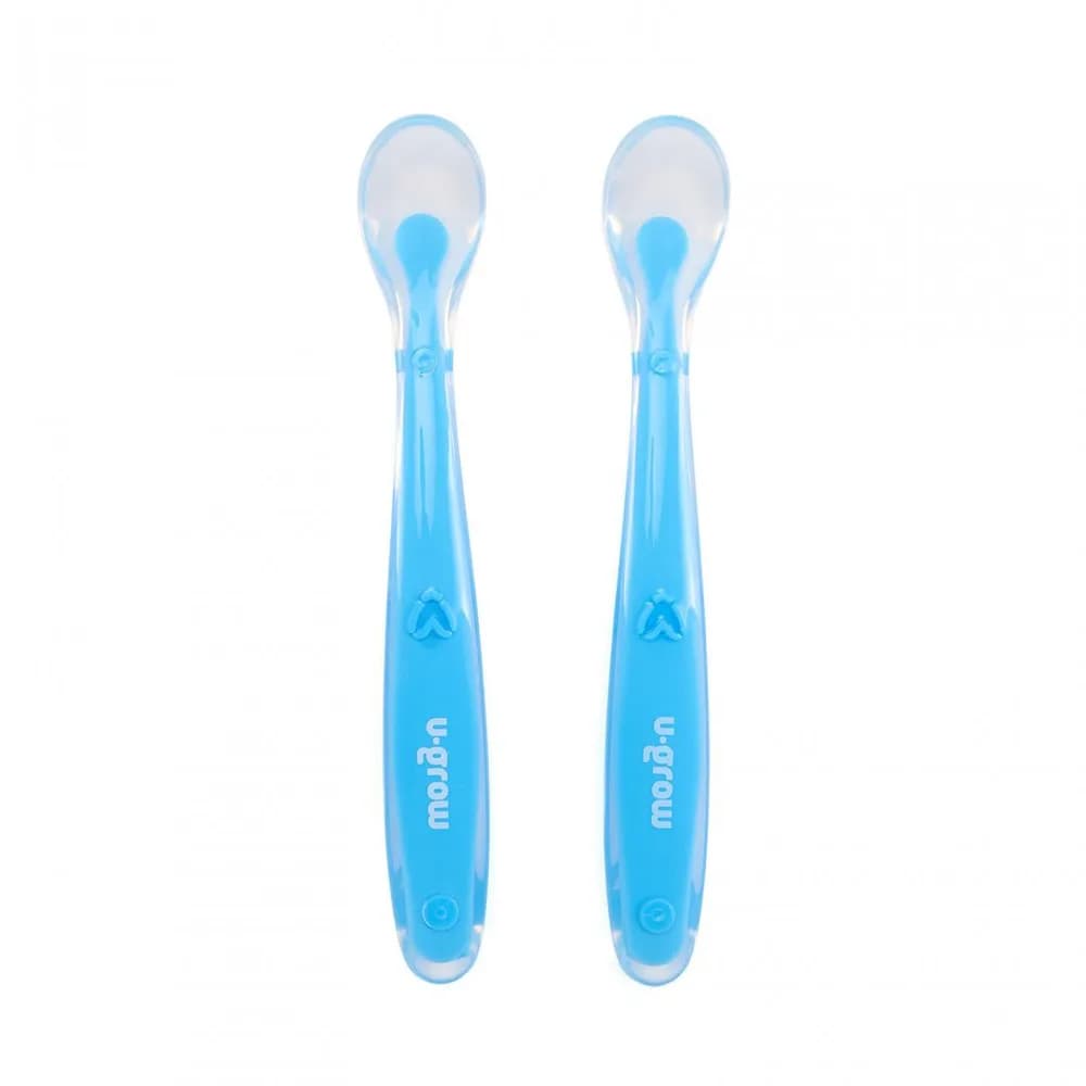 Set 2 lingurite silicon, light blue, U-Grow — miniatură