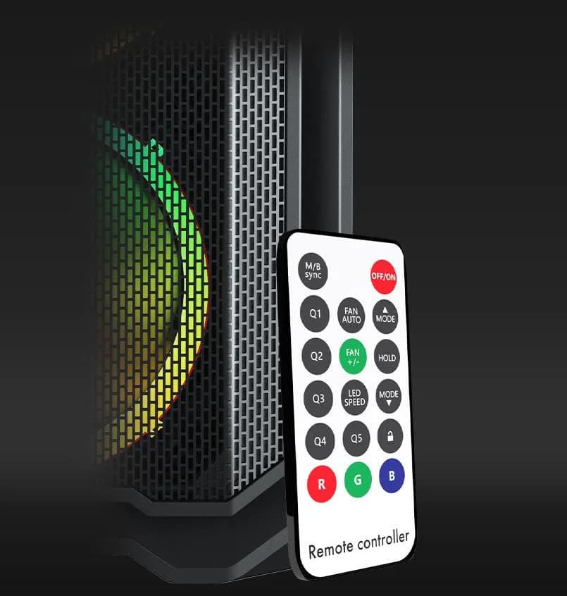 Carcasa AQIRYS WEZEN, RGB, Mid Tower, Black — miniatură