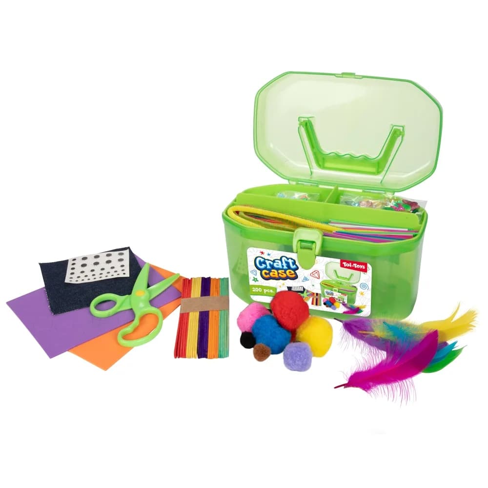 Servieta cu accesorii craft, 200 piese/set - Toi-Toys — miniatură