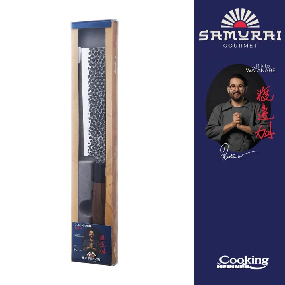CUTIT NAKIRI 18 CM, RIKITO WATANABE, SAMURAI GOURMET, COOKING BY HEINNER — miniatură