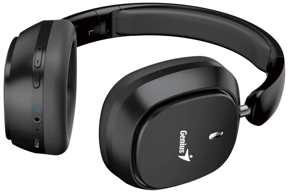 CASTI Genius, "HS-820BT", wireless, cu fir, standard, utilizare multimedia, smartphone, microfon pe casca, conectare prin Bluetooth 5.4, USB-C, negru, "31710038400" — miniatură
