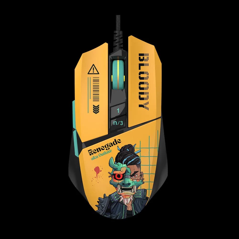 Mouse A4Tech, gaming, Bloody RGB Animation Backlit USB Renegade Sunset, "W63Max Renegade Sunset" 4711421 000529