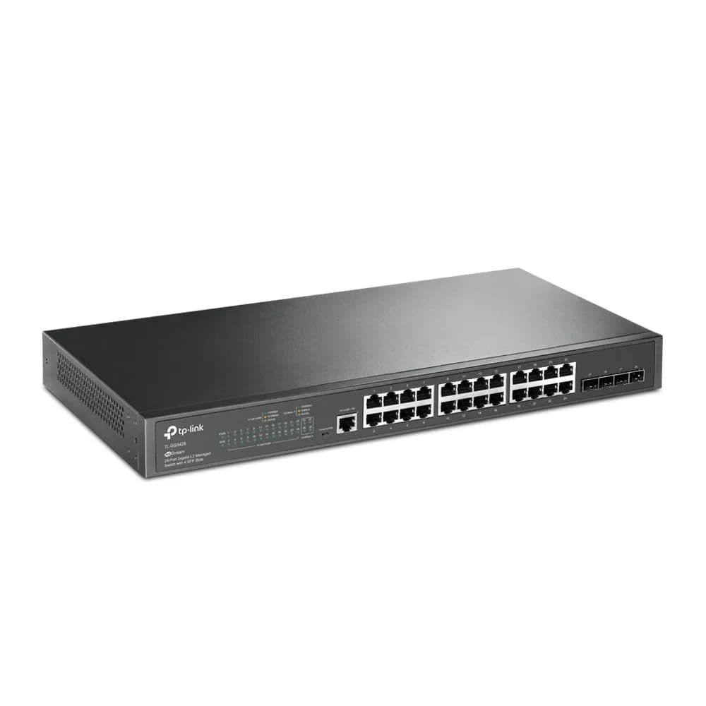 Switch TP-Link cu management L2, 24 Porturi Gigabit, 4 x SFP Gigabit "TL-SG3428" — miniatură