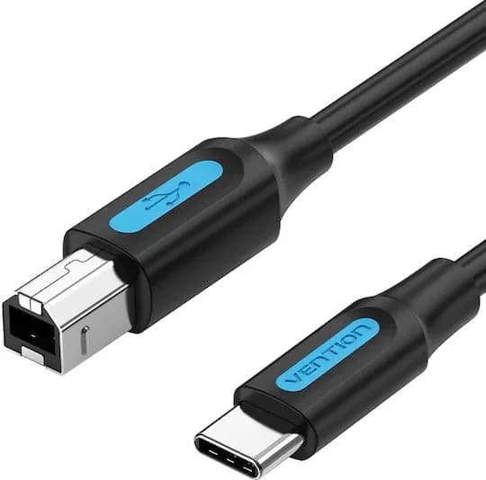Cablu USB imprimanta Vention, 2m, USB-C (T) la USB-B (T), PVC, negru,"CQUBH" -6922794756427