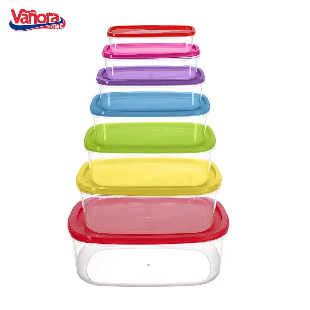 SET 7 CASEROLE DREPTUNGHIULARE HAPPY, VANORA HOME — miniatură