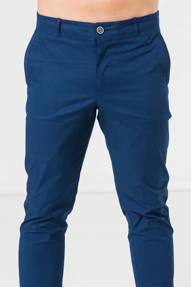 PANTALONI LUNG CASUAL BARBATI NAVY M — miniatură