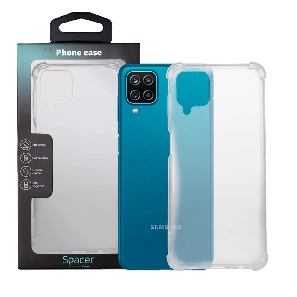 Husa Samsung Galaxy A12 Spacer, transparenta, grosime 1.5mm, protectie suplimentara antisoc la colturi, material flexibil TPU "SPPC-SM-GX-A12-CLR"