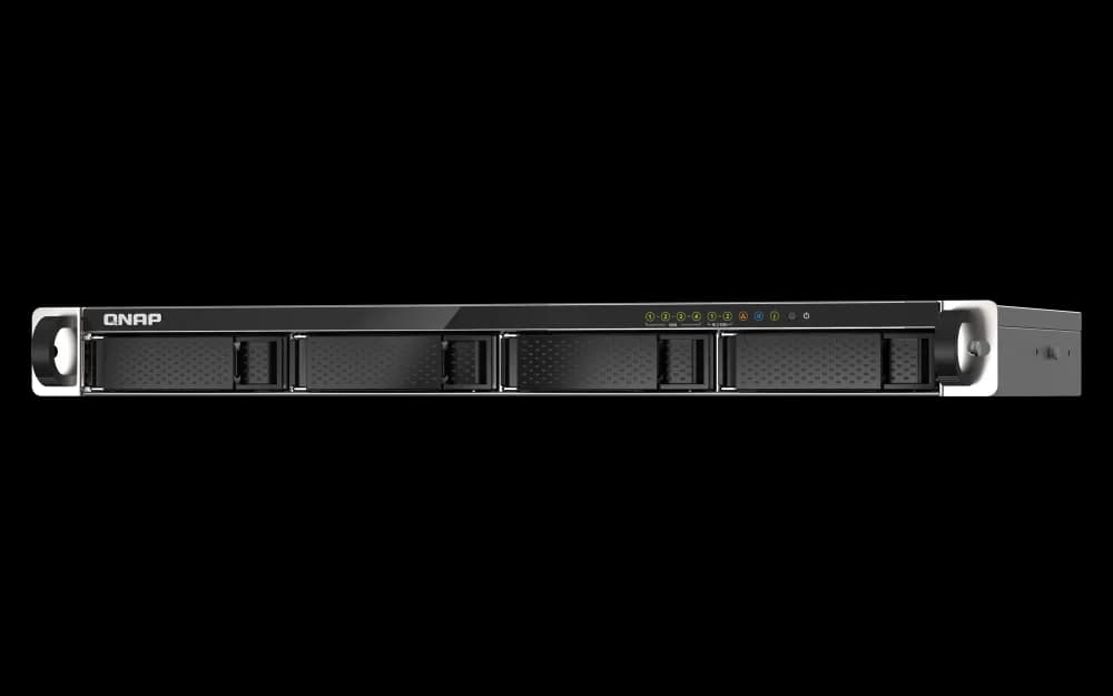 NAS QNAP 435XeU 4-Bay, CPU Marvell 64-bit Octeon TX2 CN9130 / CN9131 quad-core 2.2 GHz, RAM 4GB DDR4 SODIMM (1 slot, max. 32GB), HDD 4 x 2.5"/3.5" SATA 6Gbps + 2 x M.2 2280 NVMe PCIe Gen3 SSD slots (neincluse), LAN: 2 x 2.5GbE 2 x 10GbE SFP+, USB3.2 Gen1: 2 USB2.0: 2, 1U, single PSU (not upgradeable