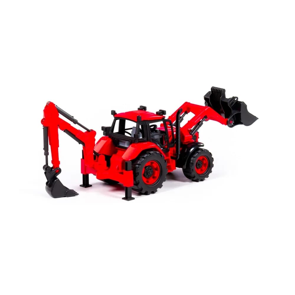 Tractor-excavator cu incarcator, 31x15x14.5 cm, Polesie — miniatură