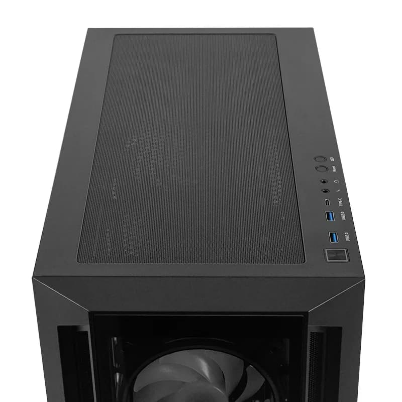 CARCASA Chieftec "APEX", Tower,ATX,fara sursa,4xfan,USB 3.2gen2 Type-Cx2,USB 3.2gen1x2, USB 2.0x1,audio,mic,RGB,PSU shroud,7 sloturi expansiune, ARGB,negru "GA-01B-TG-OP" — miniatură