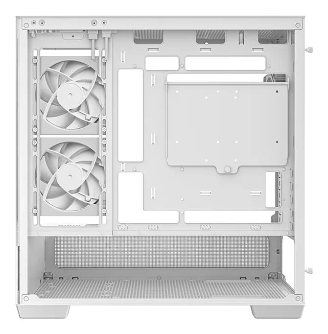 CARCASA DeepCool "CG380 Wh", middle tower, gaming, fara sursa, suporta 9xfan, 3xfan inclus, PSU shroud, USB Type-C x 2, USB 3.2 gen 1 x 2, audio+mic, 5 sloturi expansiune, alb, "R-CG380-WHAGM3-G" — miniatură