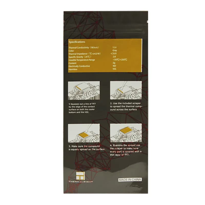 Pasta siliconica Thermalright "TF7" 2g, "TF7 2g" — miniatură