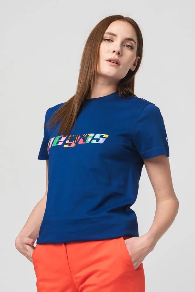 TRICOU LOGO MULTICOLOR FEMEI ROYAL BLUE-M — miniatură