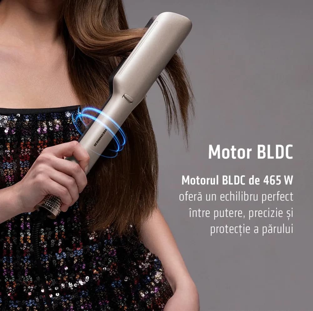 PLACA DE INDREPTAT PARUL CU AER CALD PROFESIONALA HEINNER HHS-Y2IN1BLDC-WH — miniatură