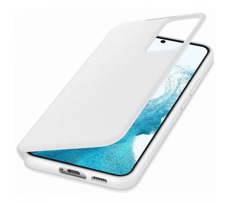 Galaxy S22 Plus; Smart Clear View Cover; White "EF-ZS906CWEGEE" — miniatură