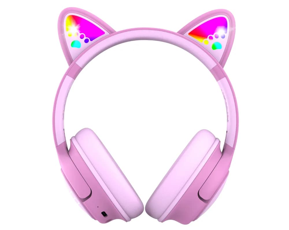 Casti Head-band PowerLocus Bobo, Wireless, Roz — miniatură
