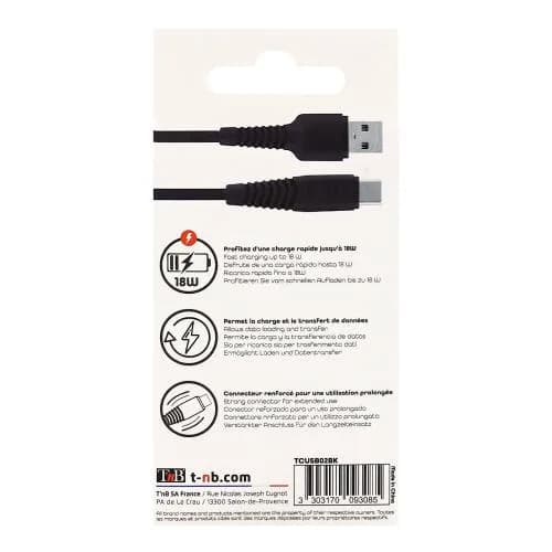 TNB USB to USB Type-C cable 2M "TCUSB02BK"