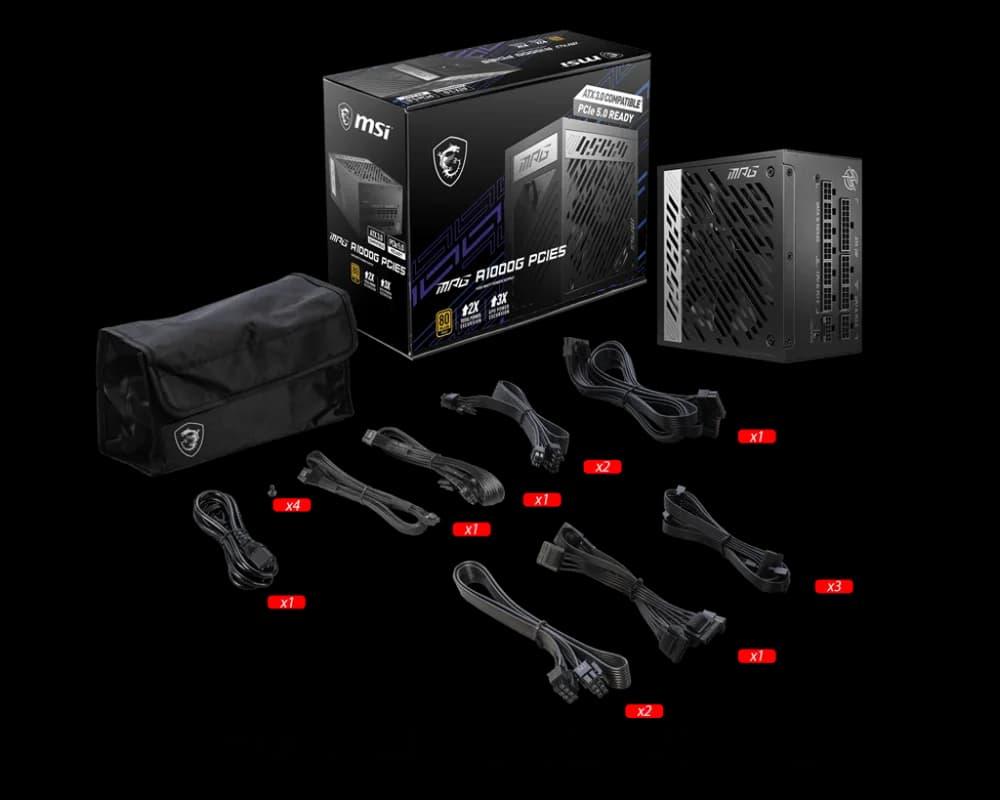 SURSA MSI MPG A1000G PCIE5 80+ GOLD "MPG A1000G PCIE5" — miniatură