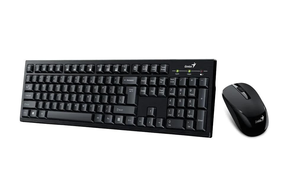 Kit wireless tastatura si mouse Genius KM-8101, taste numerice, negru — miniatură