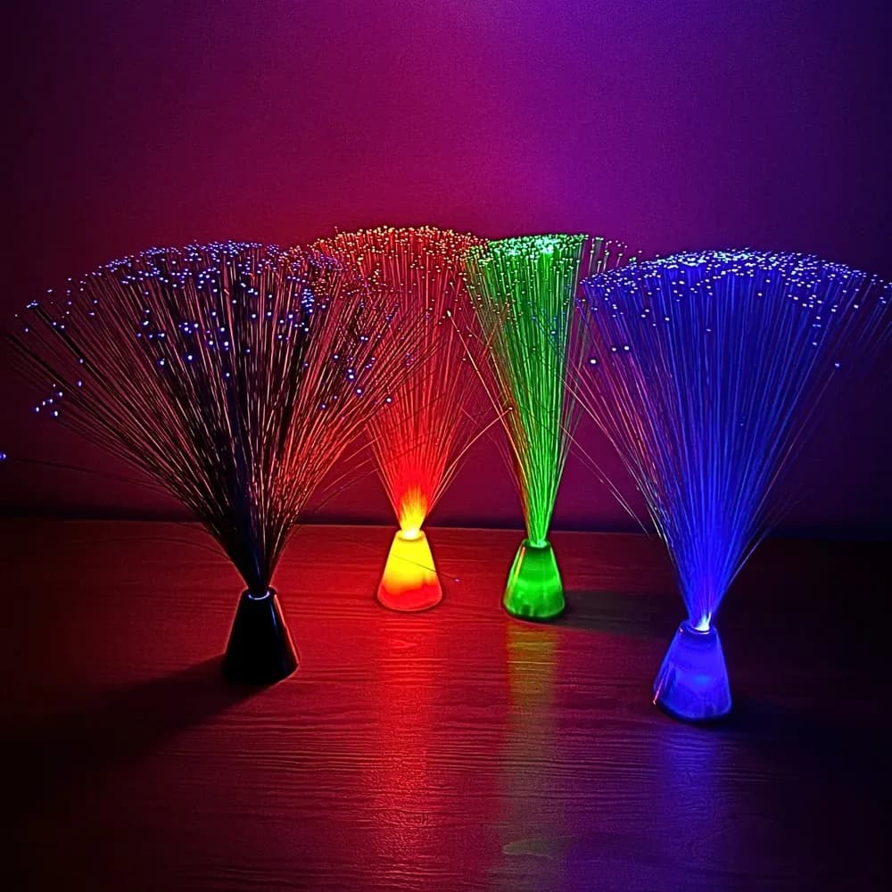 Set de 4 mini lămpi cu fibră optică — miniatură