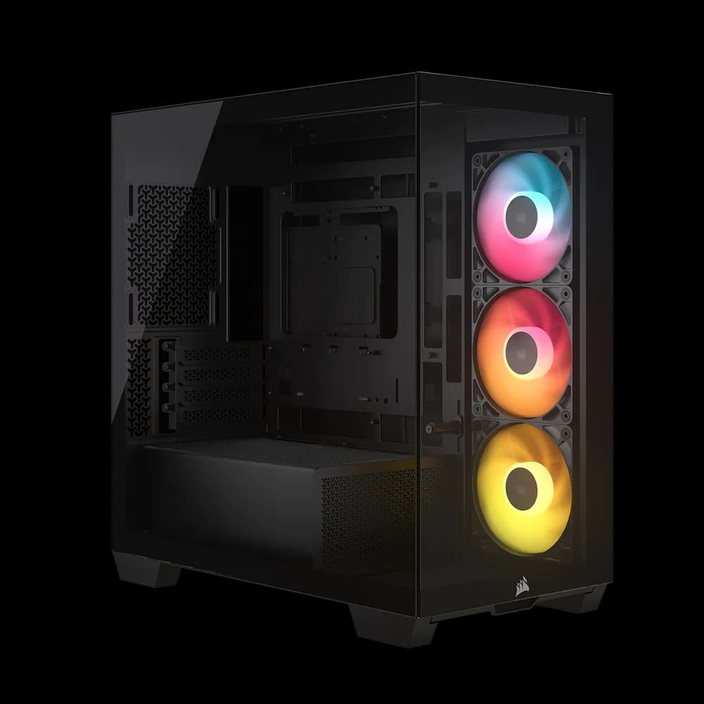 Carcasa Corsair 2800X RS-R ARGB, Micro-ATX, cu 3 ventilatoare incluse RS120-R ARGB, Negru "CC-9011347-WW"