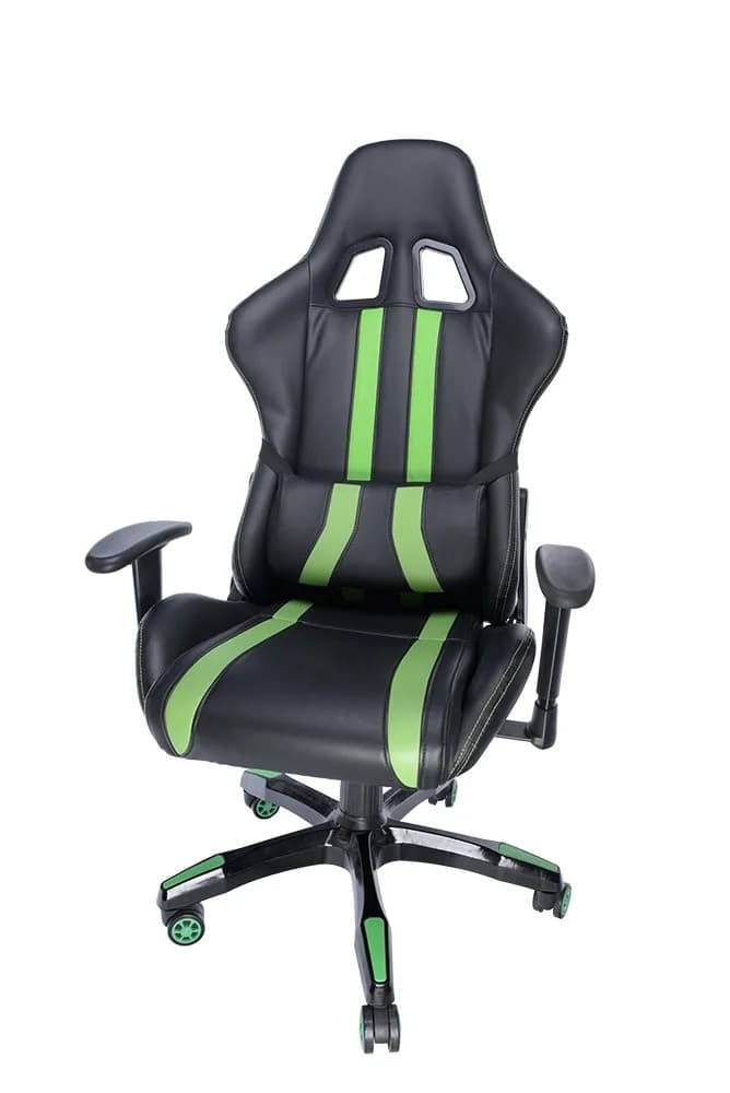 SCAUN GAMING SPACER imitatie piele, black & green, brate ajustabile, greutate max. 120kg, dimensiuni 69.5*77.5*126~132cm "SPCH-TRINITY-GRN"/45505852