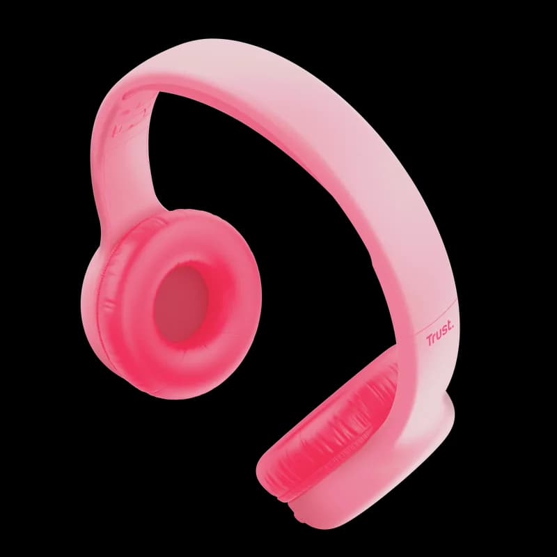 Casti Head-band Trust Nouna, Wireless/Wired, Roz — miniatură