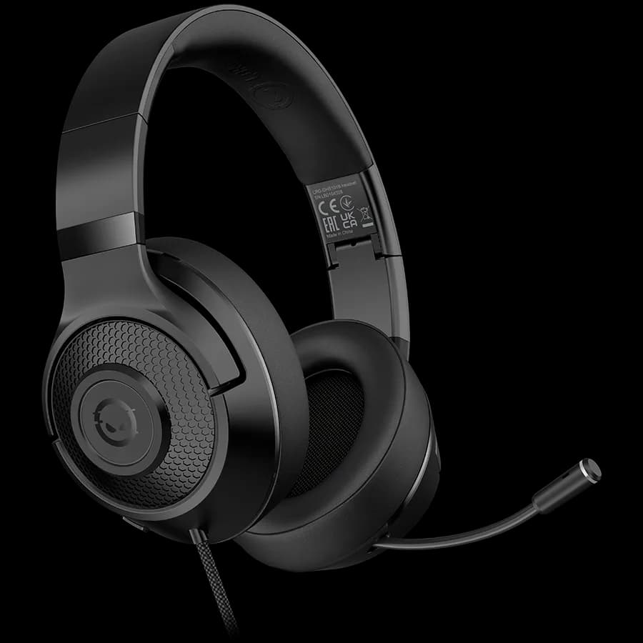 LORGAR Noah 101, Gaming headset with microphone, 3.5mm jack connection, cable length 2m, foldable design, PU leather ear pads, size: 185*195*80mm, 0.245kg, black "LRG-GHS101B"