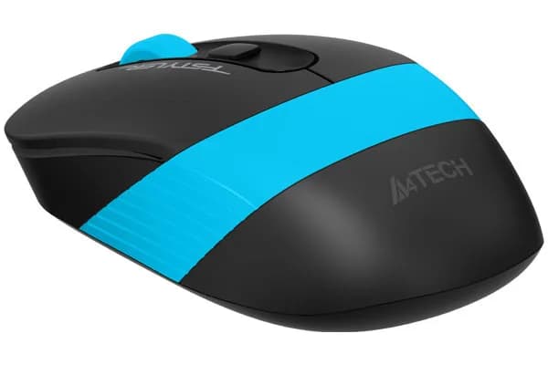 MOUSE A4tech, gaming, wireless, 2.4GHz, optic, 2000 dpi, butoane/scroll 4/1, buton selectare viteza, negru / albastru, "FG10 Blue" — miniatură