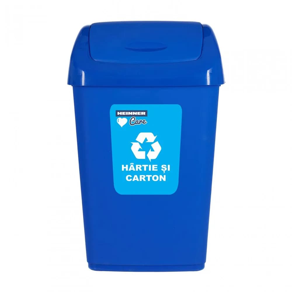 COS GUNOI CAPAC BATANT, RECICLARE ECO 35 L, ALBASTRU, HEINNER CARE — miniatură