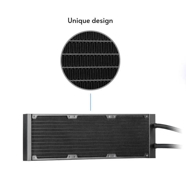 COOLER Chieftec "Iceberg 240 RGB", skt. Intel si AMD, racire cu lichid, 2 x 120mm, 500 - 2200 RPM, iluminare RGB - infinity mirror cooling block, ventilatoare RGB, negru "CLC-240RGB" — miniatură