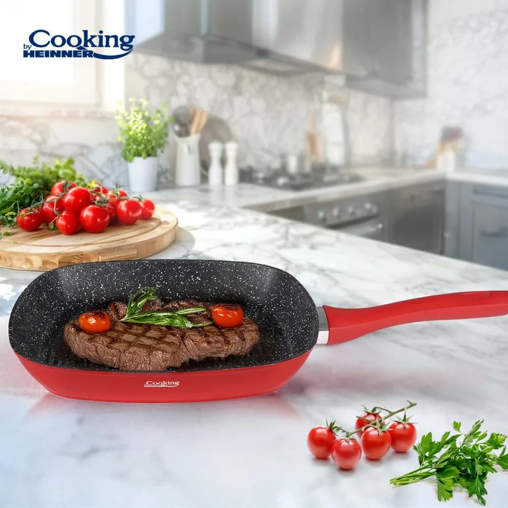 TIGAIE GRILL ALUMINIU FORJAT 28x4CM, RED STONE, COOKING BY HEINNER — miniatură