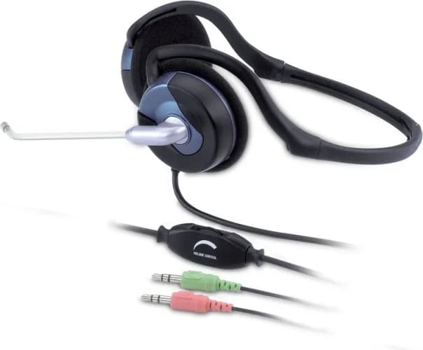 CASTI Genius, "HS-300N", cu fir, standard, utilizare multimedia, call center, microfon pe brat, conectare prin Jack 3.5 mm x 2, negru, "31710146100" — miniatură