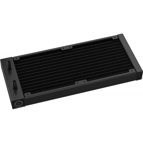 COOLER DeepCool "LS520S Zero Dark", lichid, skt. Intel LGA1700/1200/115x,AMD AM5/AM4, radiator aluminiu,3100 RPM,2x120mm,500-2500 rpm,4-pin, LED alb, negru, "R-LS520-BKNNMM-G-1" — miniatură