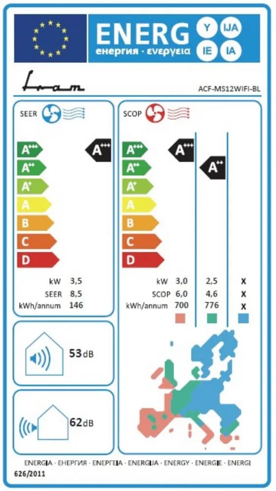 AER CONDITIONAT FRAM MOONSTONE ACF-MS12WIFI-BL — miniatură
