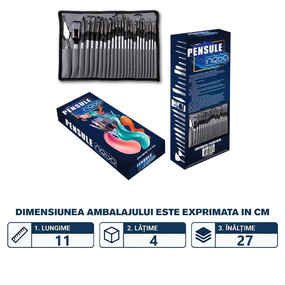 Set pensule profesionale - NEBO — miniatură