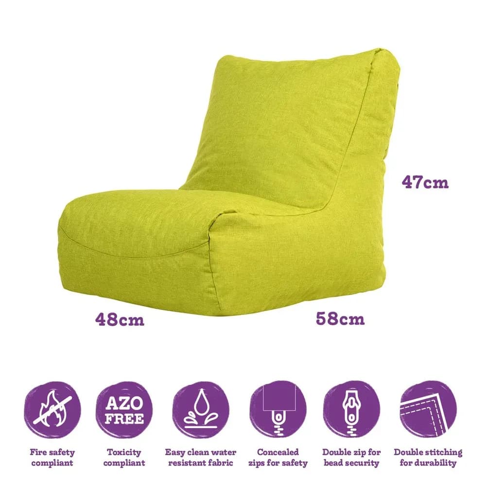 Fotoliu puf pentru creșă, verde lime — miniatură