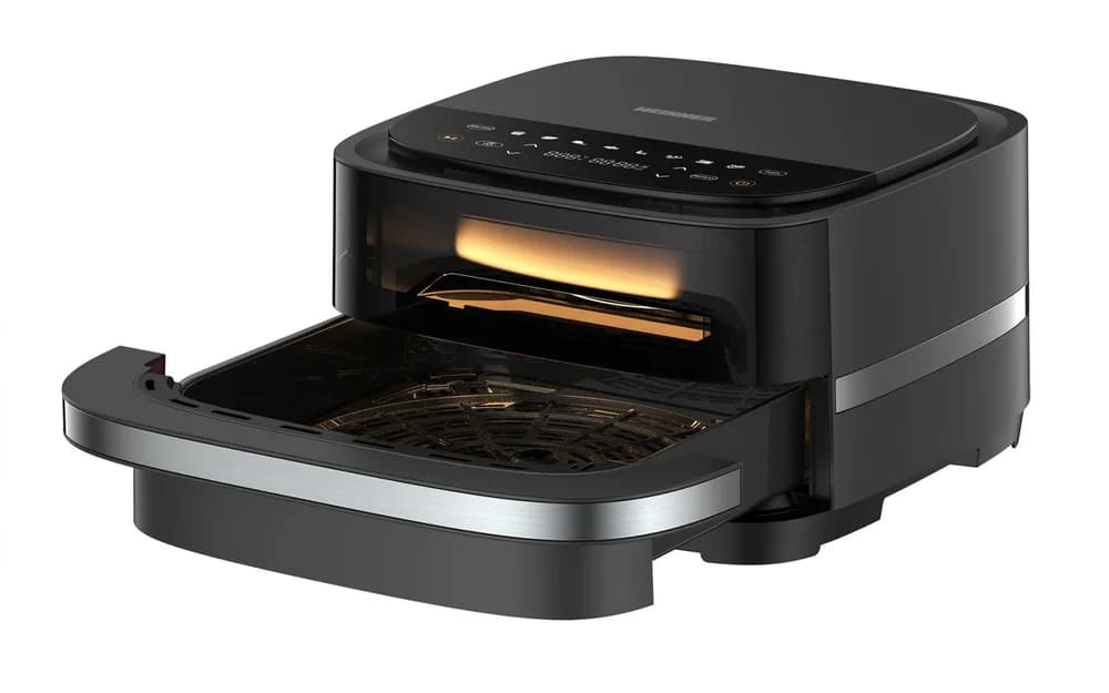 FRITEUZĂ CU AER CALD ȘI CUPTOR PIZZA 2 ÎN 1 HEINNER Pizza EasyFry HPAF-B4DC22BK — miniatură