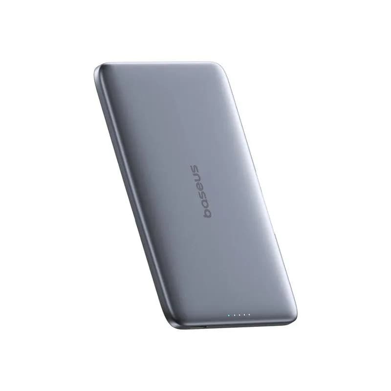 POWER BANK Baseus PicoGo, 5000mAh, 20W, 1 x USB Type-C, prindere magnetica incarcare wireless 15W, cablu integrat USB Type-C la USB Type-C 30cm, gri, "P1007680C813-00" - 6932172690656 — miniatură