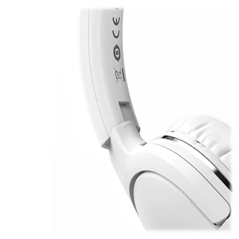 CASTI Baseus Encok D02 PRO, utilizare multimedia, smartphone, over the ear, pliabile, microfon pe casca, conectare prin Bluetooth 5.0, alb "NGTD010302" - 6932172611699 — miniatură