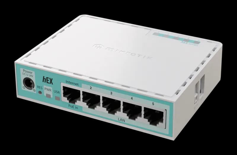 MIKROTIK HEX E50UG 512 MB DDR3, Procesor: EN7562CT @ 950 MHz, Memorie: 512 MB, 5x 10/100/1000, MikroTik RouterOS, licenţă Level 4