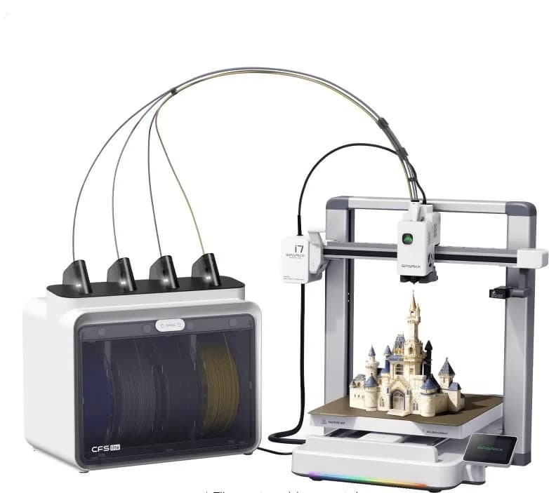CREALITY SPARKX I7 COMBO FDM 3D PRINTER, Imprimanta 3D, Tehnologie FDM, Volum printare: 260 × 260 × 255 mm, Dimensiuni imprimanta: 470 × 423 × 456 mm, Viteza printare: ≤ 500 mm/s, Acuratete: 100±0.1 mm, Inaltime strat: 0.05-0.3 mm, Direct drive extrusion, Diametru filament compatibil: 1.75mm