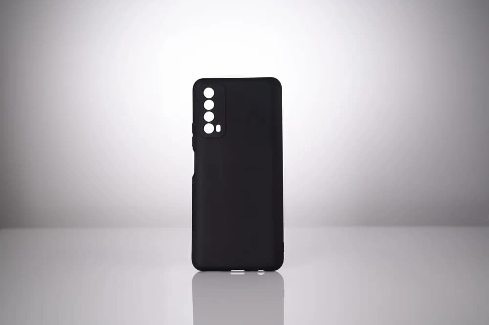 Husa Huawei telefon P Smart, negru, tip back cover, material flexibil silicon + interior cu microfibra, "SPPC-HU-P-S-SLK" — miniatură