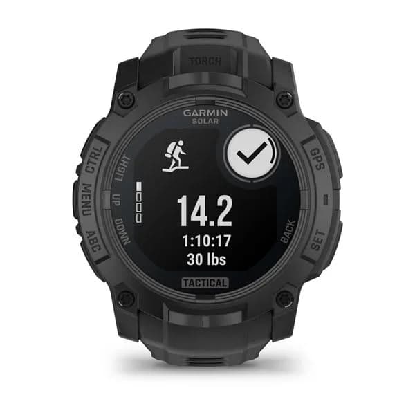 Smartwatch Instinct 3 50 mm, Solar, Tactical Edition, Black with Black Band "010-02935-50" — miniatură
