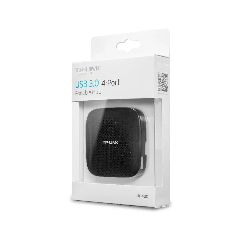 Hub USB TP-Link UH400 USB-A, 4 porturi, Negru — miniatură