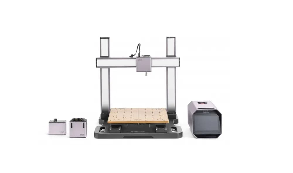 Imprimanta 3D Snapmaker Artisan 3DP, doua capete printare (IDEX), Volum printare: Dual 350mm × 400mm × 400mm, extruder stang 375mm × 400mm × 400mm, extruder drept 400mm × 400mm × 400mm, diametru duza: 0.4mm, temperatura duza: 300°C, viteza: 180mm/s, platforma printare: PEI-coated Glass, 80°C, PLA — miniatură