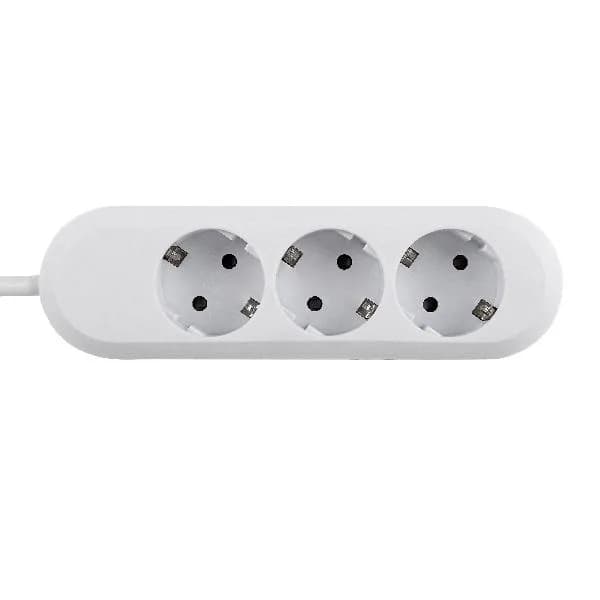 PRELUNGITOR Bachmann, Schuko x 3, conectare prin Schuko (T), cablu 3 m, fara protectie, alb, "BM-387.271R"