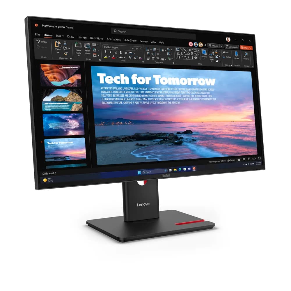 Lenovo Monitor ThinkVision T27QD-40&nbsp; 27" IPS QHD 4ms 350cd 1500:1 120Hz Dock DaisyChain HUB Tilt Swivel Lift Pivot "64AAGAT2EU" — miniatură