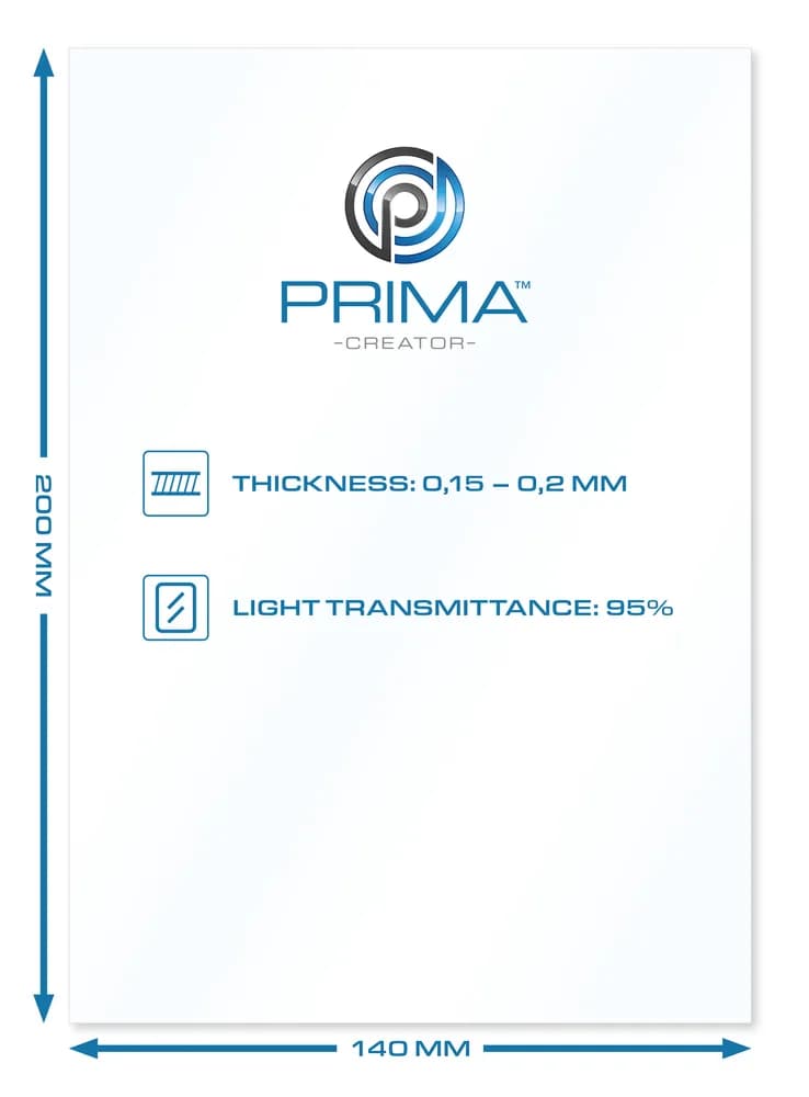Imprimantă 3D PrimaCreator FEP Film Sheets pentru 3D Printers – 140 x 200 mm – 5-pack — miniatură
