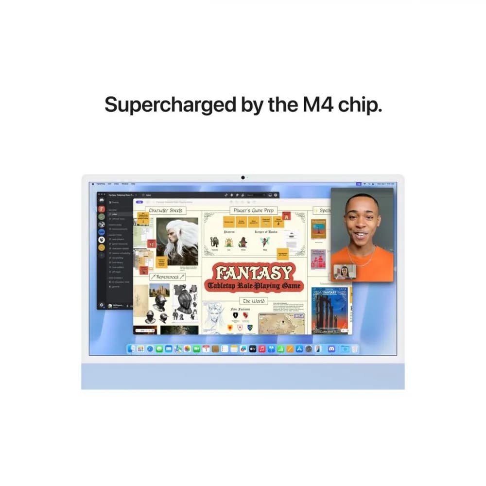 Apple iMAC 24" Retina 4.5k/ Apple M4 (CPU 10-core, GPU 10-core, Neural Engine16-core)/16GB/512GB - Blue - INT KB (2024) — miniatură
